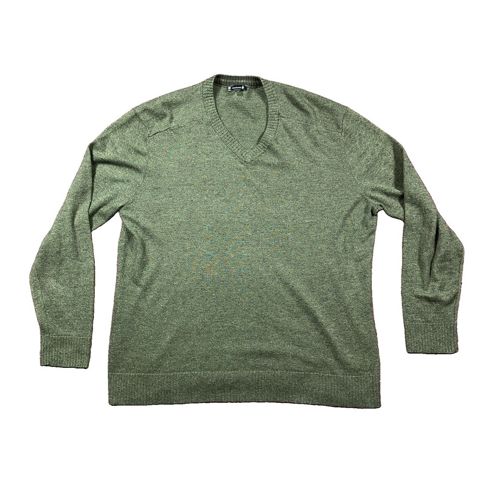 Smartwool Sweater Mens XL Green Crew Neck Textured Knit Long Sleeve